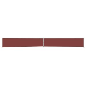 vidaXL toldo lateral retráctil para patio marrón 140x1200 cm