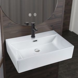 Nettlife lavabo cerámico blanco 51x42
