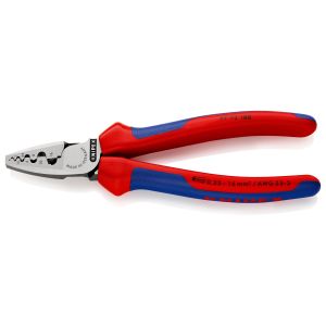 Alicate para prensar extremos de cables - knipex - din 46228 parte 1 + 4 -