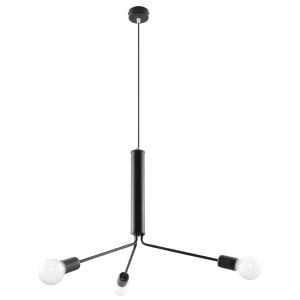 Candelabro duomo 3 negro acero 75x100x75cm