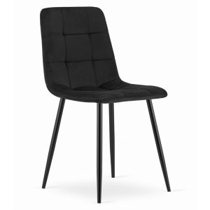 Sillón valora pyra de terciopelo negro, diseño moderno para sala de estar