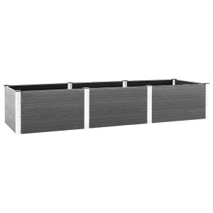 vidaXL arriate de jardín wpc gris 300x100x54 cm