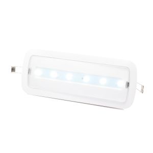Luz de emergencia LED 3w empotrable/superficie 265lm difusor pc