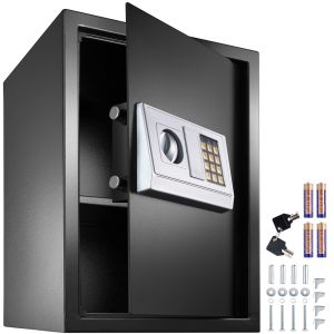 Caja fuerte electrónica + llave de seguridad modelo 2, negro