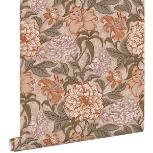 Estahome papel pintado flores vintage 53 cm x 10.05 m 139380
