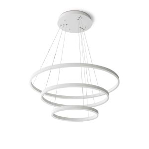 Lámpara de techo colgante LED hoop 4   azabak - 110 w - blanco - metal