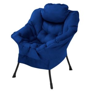 Sillón de relax para el salón butaca individual de lectura azul oscuro