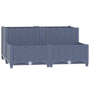 vidaXL arriate polipropileno 80x80x38 cm