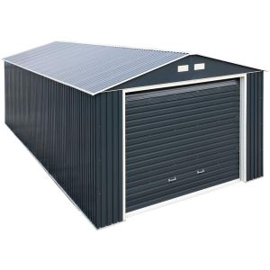 CASETA GARAJE COBERTIZO METAL LYON 12X20 GRIS DURAMAX
