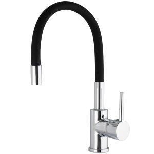Valaz grifo de cocina con caño flexible monomando cromado - serie gaya