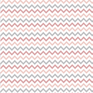 Papel pintado zig zag gris y rosas 60cm por 250cm