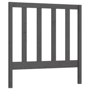 vidaXL cabecero de cama madera maciza de pino gris 81x4x100 cm