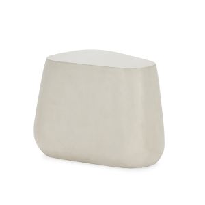 Mesa auxiliar 60x45x44 cemento blanco
