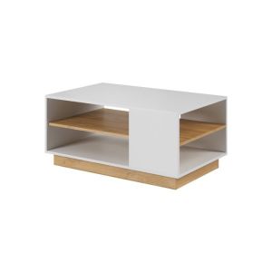 Mesa de centro - roble grandson - blanco / blanco brillante / roble grandso