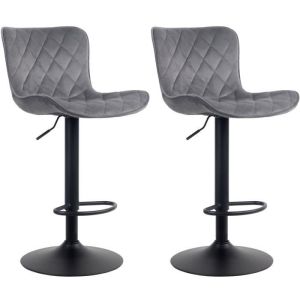 Taburetes de bar emma - set 2 - gris oscuro