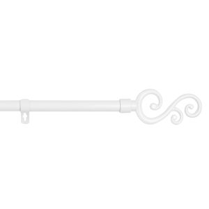 Barra de forja extensible y decorativa (blanco, 160-310cm forma s)