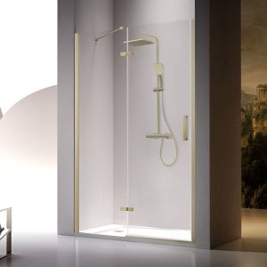 Mampara plegable nardi oro cepillado 95-99  cm