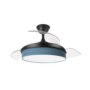 Ventilador dc moda 72w negro/azul 3 aspas