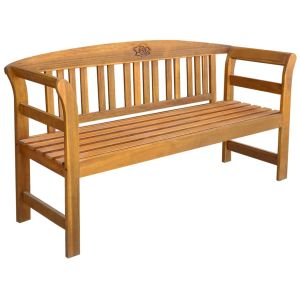 vidaXL banco de jardín madera maciza de acacia 157 cm