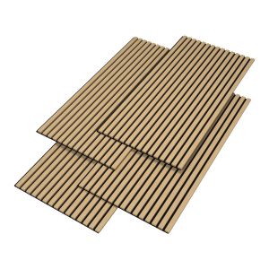 Set 16 paneles acústicos vang mdf 120×60×2 cm (11,52 m²) - roble claro
