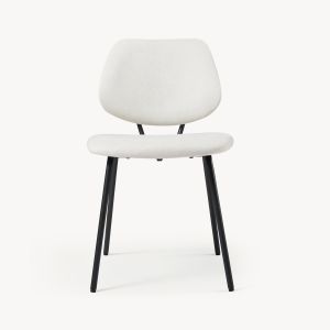 Juego de 6 sillas de comedor köma tela acero 78x49x55cm beige [en.casa]