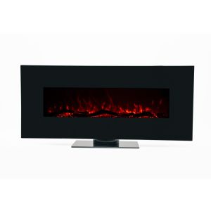 Chimenea eléctrica de pared 1600w kekai minesota 84x26x53 cm con simulación