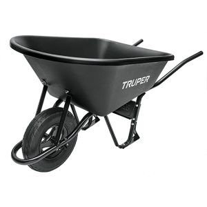 Carretilla de plástico con llanta neumática - 120 L