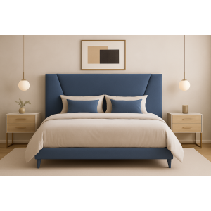 Cabeceros de cama 135 malaga tejido antimanchas azul 135*70 cm