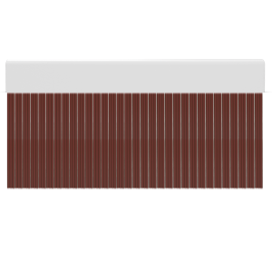 Cortina para puertas de PVC stripe bronce 3009 con marron oscuro / 90 x 210