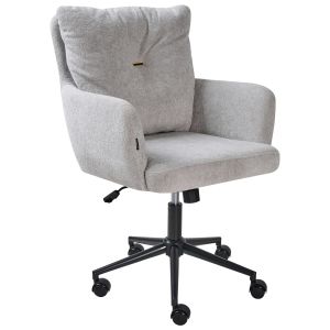 Silla de escritorio alpine pelo sintético gris