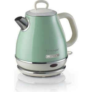 Hervidor vintage 1l verde - ariete - 1630 watt - metal - fundición inalámbr