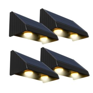 Juego de 4 apliques solares de pared 100lm kyla