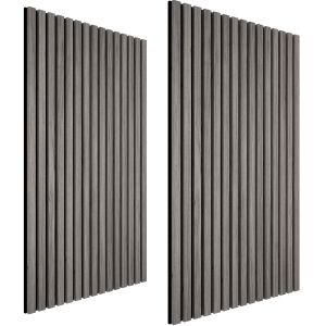 Tectake 2 paneles de pared aspecto de madera, 120x60x2,1cm roble gris claro