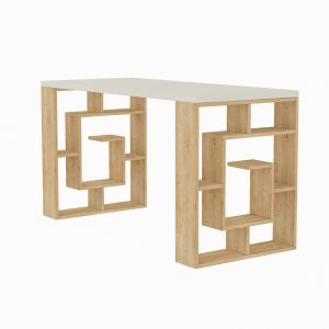 Escritorio de madera <<maze>> 140 x 60 x 75 cm - blanco
