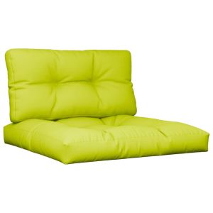vidaXL cojines para sofá de palets 2 unidades tela verde claro