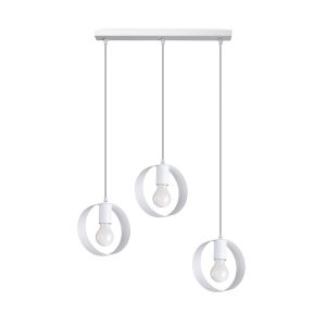 Lámpara coLGante titran 3 blanco acero 56x110x5cm