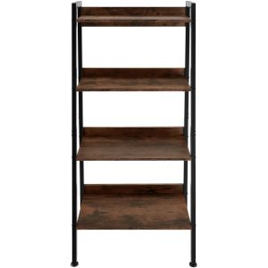 Estantería estilo industrial 4 baldas 57,5x34x138cm madera oscura