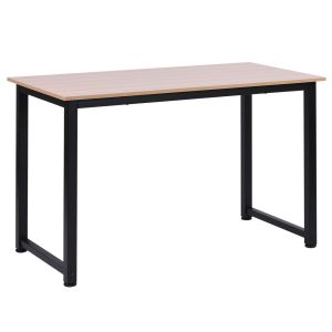 Mesa de ordenador 120x60x76 cm mdf y metal color marrón Homcom