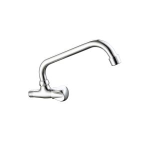 Grifo monomando de fregadero para pared frontal giratorio modelo tajo