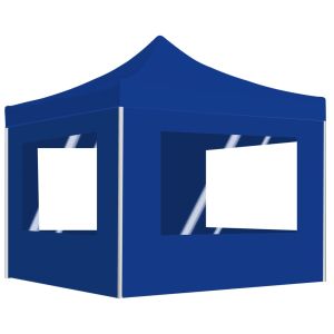vidaXL carpa plegable profesional con paredes aluminio azul 2x2 m