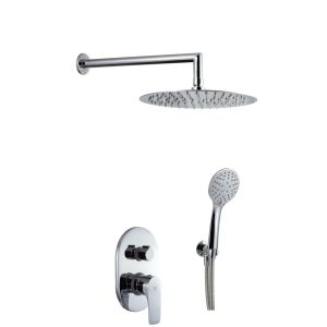 Conjunto de ducha empotrada pared y techo | serie sinua - källa