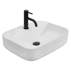Rea lavabo sobre encimera martina white rectangle, 51,5x41x13 cm