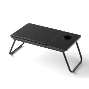 Mesa plegable auxiliar multifuncional, 55x32x28cm, negro