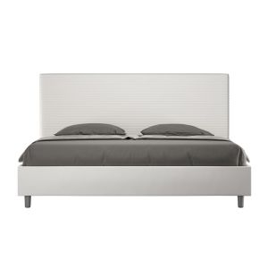 Cama tapizada 180x210 - cabecero pu - blanca