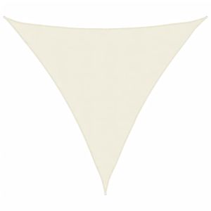 vidaXL toldo de vela triangular tela oxford color crema 5x5x5 m