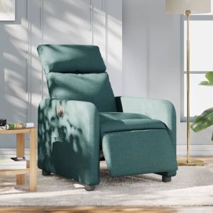 Sillón reclinable eléctrico tela verde oscuro qweo5003