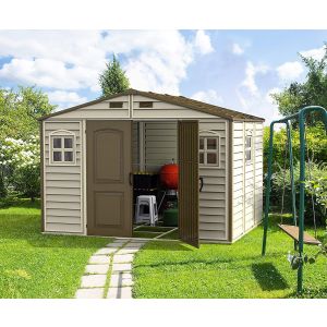 CASETA COBERTIZO PVC JARDIN WOODSIDE DURAMAX