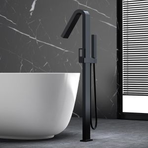 Imex - grifería monomando exenta de bañera serie suecia negro mate