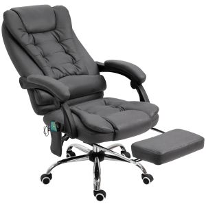 Silla de oficina tejido de microfibra (100% poliéster) gris 65x70x119 cm