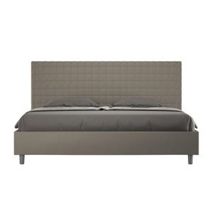 Cama tapizada - pu cappuccino - 180x210 cm